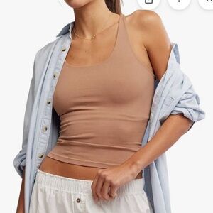 Free people clean lines racerback (brown)